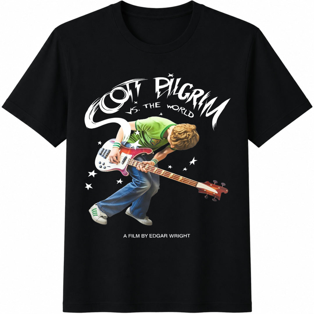 Scott Pilgrim vs the World Cotton T-Shirt in Black
