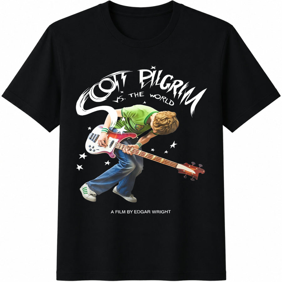 Scott Pilgrim vs the World Cotton T-Shirt in Black