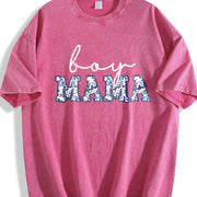 Toile Boy Mama New Mom Pregnancy Announcement Vintage Washed T-Shirt in Red