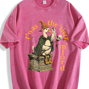 Urban Explorer Statement for Grunge Vibes: Wizard Duck In Vintage Washed T-Shirt in Red