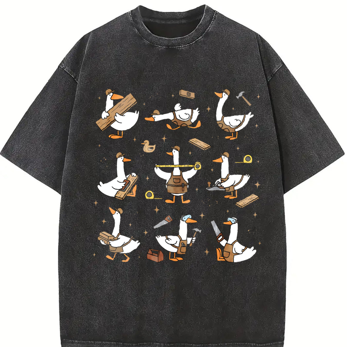 Silly Goose Woodworking Vintage Washed T-Shirt in Black