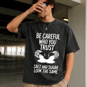 Outdoor Fitness with Salt Vintage Washed T-Shirt in Black