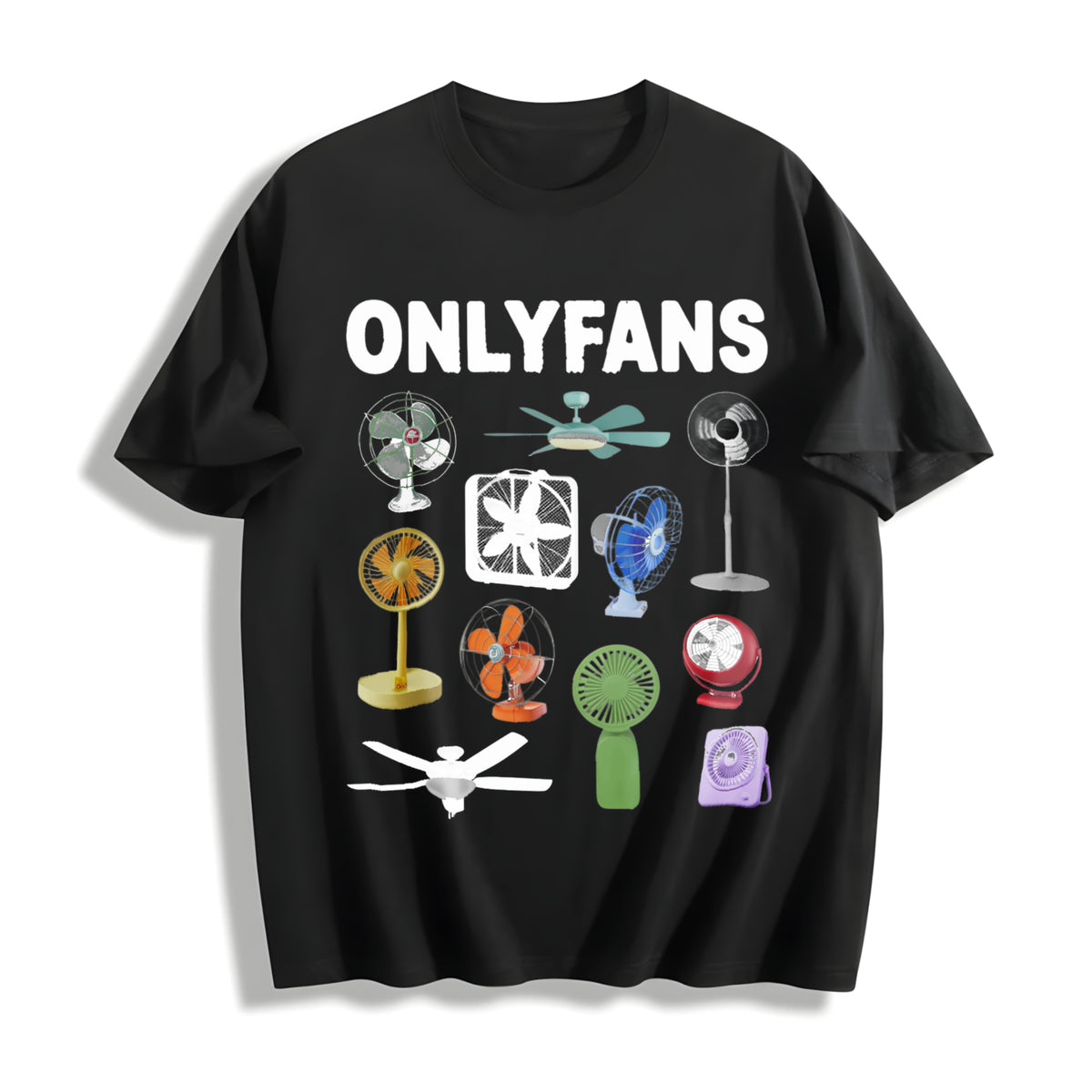 Onlyfans Cursed Ironic Twitter Meme Cotton T-Shirt in Black