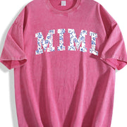 Floral MIMI Mother's Day Vintage Washed T-Shirt in Red