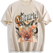 Be Natural Authentic Vintage Washed T-Shirt in Beige