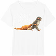 Team Punch Baby Monkey Punch with Plush Toy Cotton T-Shirt in White