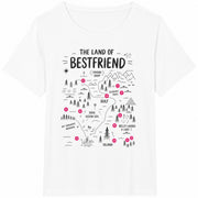 Bestfriend Map • Soul Sister Cotton T-Shirt in White