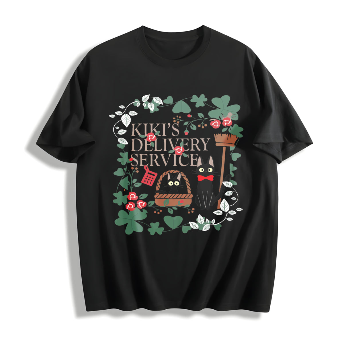 Anime Studio Ghibli Cotton T-Shirt in Black