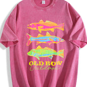 Old Row Outdoor Fish Vintage Washed T-Shirt in Red