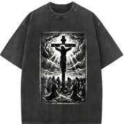 Retro Pure Vintage Washed T-Shirt in Black