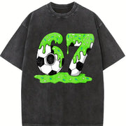 67 Soccer Vintage Washed T-Shirt in Black