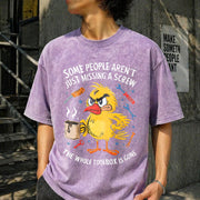 Some People Aren't Just Missing a Screw Vintage Washed T-Shirt in Purple