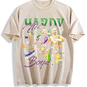 The Hardy Boyz Wrestling – WWE Legends – Jeff & Matt vintage washed oversized T-shirt in Beige
