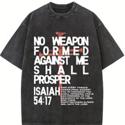No Weapon Christian Vintage Washed T-Shirt in Black