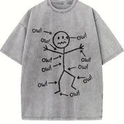 Humorous Chronic Pain Awareness for Wear vintage washed oversized T-shirt in Gray