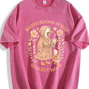 Mother Is a Realist Hat Vintage Washed T-Shirt in Red