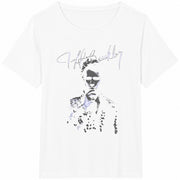 Jeff Buckley Portrait Cotton T-Shirt in White