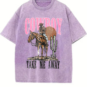 Country Music 90S Country Vintage Washed T-Shirt in Purple