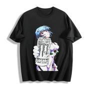 Rei Ayanami X Monster Cotton T-Shirt in Black