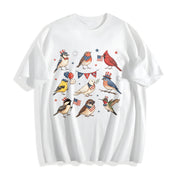 USA 250th Anniversary Bird Cotton T-Shirt in White