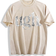 Ugh. Sarcastic Eye Roll Novelty Cute Ladies Introvert Vintage Washed T-Shirt in Beige
