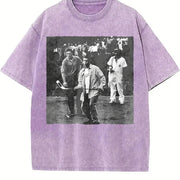 Adam Sandler Golf Scene Collage vintage washed oversized T-shirt in Purple