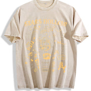 Gilmore-inspired Coffee Vintage Washed T-Shirt in Beige