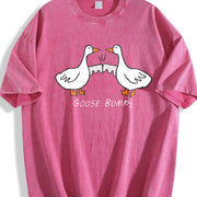 Goose Bumps Silly Goose Vintage Washed T-Shirt in Red