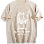 It Was the Tism Frog Vintage Washed T-Shirt in Beige