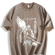 FINAL FANTASY 7 Sephiroth Anime Softstyle vintage washed oversized T-shirt in Brown