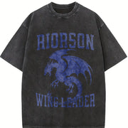 Wingleader Fourth Wing Bookish Booktok Onyx Reader Vintage Washed T-Shirt in Black
