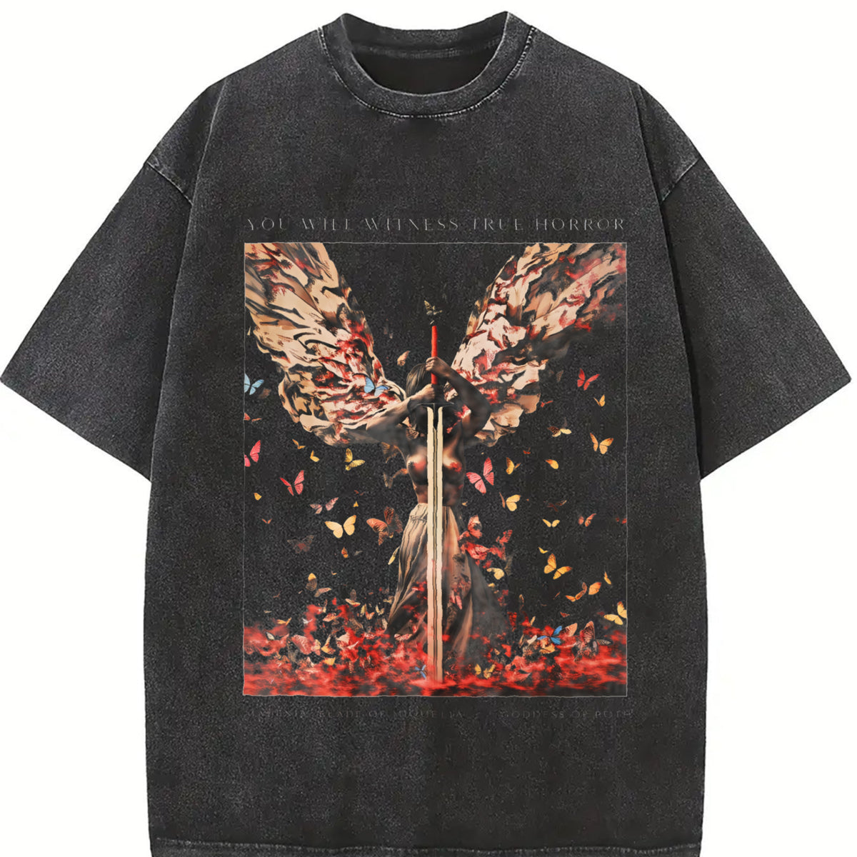 You Will Witness True Horror Vintage Washed T-Shirt in Black