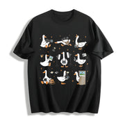 Silly Goose Photographer Cotton T-Shirt in Black