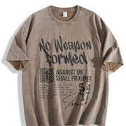 Retro 230 Pure Christian Street Style Distressed Youth vintage washed oversized T-shirt in Brown