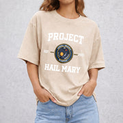Project Hail Mary vintage washed oversized T-shirt in Beige