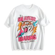 The Heavens Are Roaring Cotton T-Shirt in White
