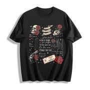 Run Little Mouse Haunting Adeline Cotton T-Shirt in Black