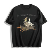 Off to Cause a Kerfuffle Cotton T-Shirt in Black
