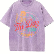 Have the Day You Deserve Vintage Washed T-Shirt in Purple