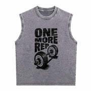 ONE MORE REP Vintage Washed Tank Top in Gray