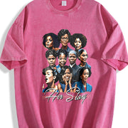 Black Empowerment Portraits & A Long Hot Story - Spring/ vintage washed oversized T-shirt in Red
