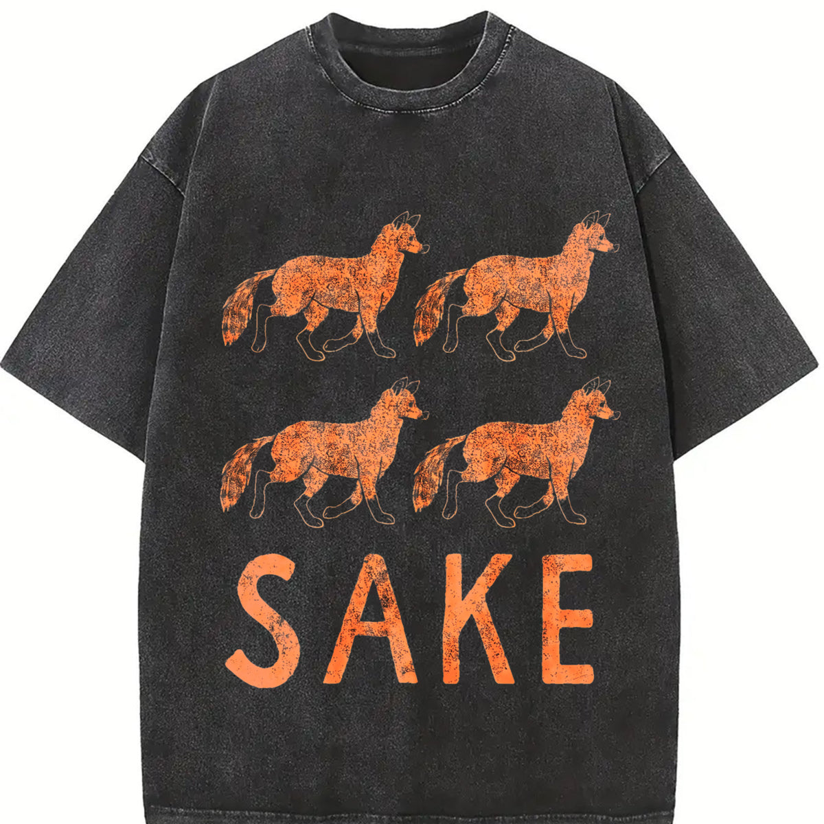 Four Fox Sake Vintage Washed T-Shirt in Black