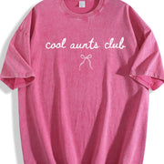 Aunts Club Cute Auntie Vintage Washed T-Shirt in Red