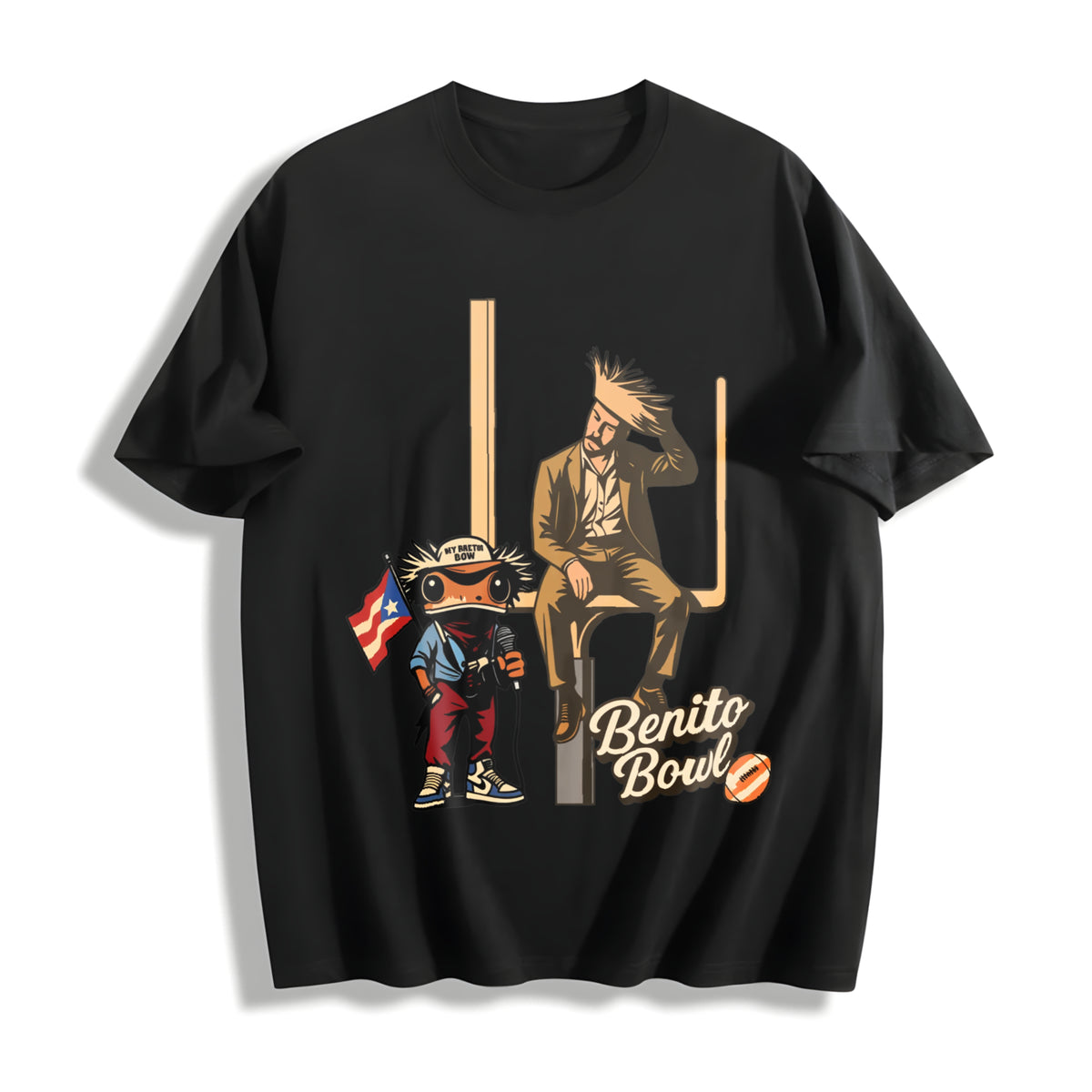 Benito Bowl Halftime Cotton T-Shirt in Black