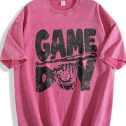 Baseball Gameday Game Day Vintage Washed T-Shirt in Red