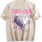 Butcher Blackbird Dark Romance Vintage Washed T-Shirt in Beige