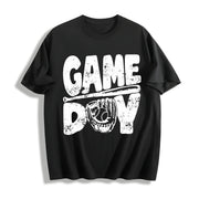 Baseball Gameday Game Day Cotton T-Shirt in Black