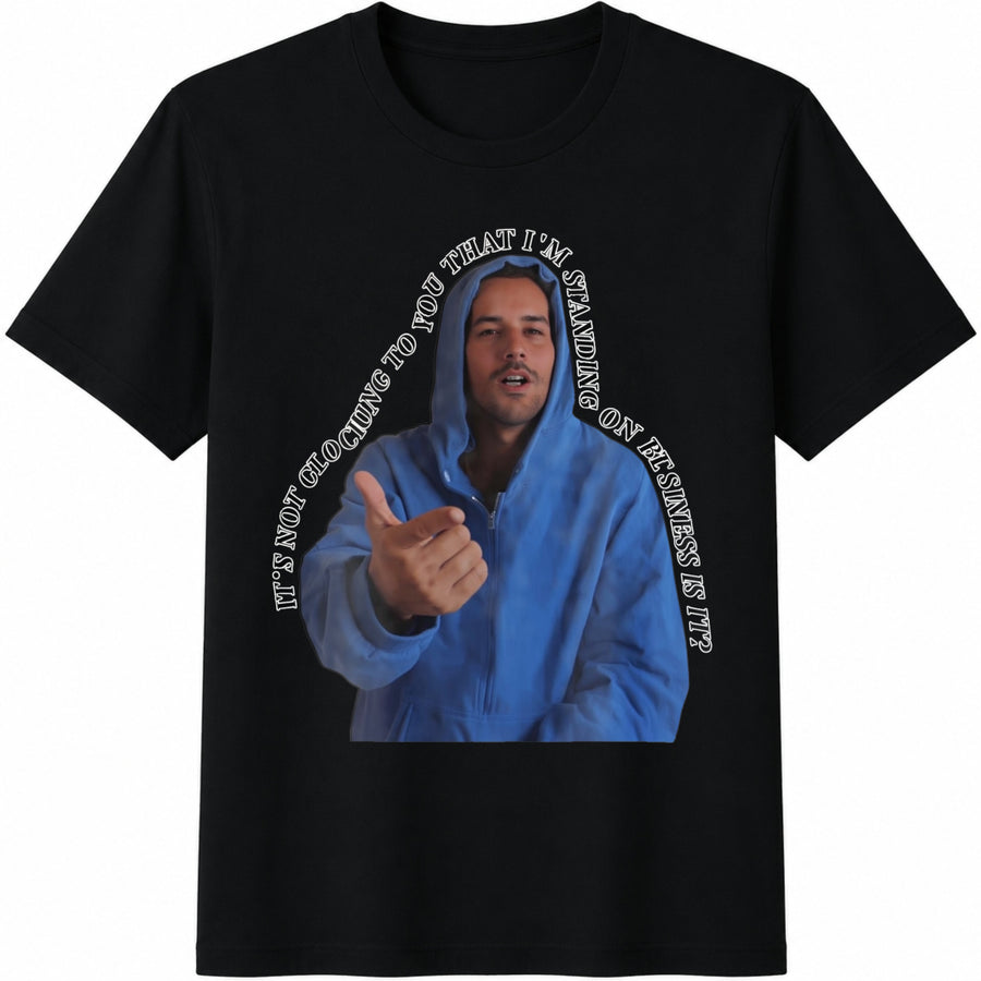 It's Not Clocking to You Portrait Cotton T-Shirt in Black