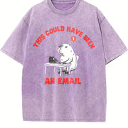 This Could Have Been an Email Cat Vintage Washed T-Shirt in Purple