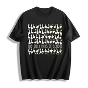 Silly Goose 100 Days of School Cotton T-Shirt in Black
